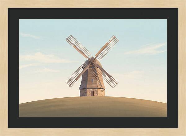 Heritage Windmill With Turning Sails