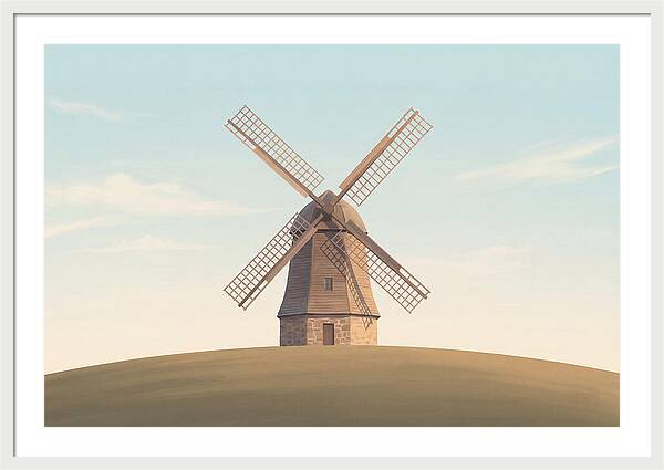 Heritage Windmill With Turning Sails