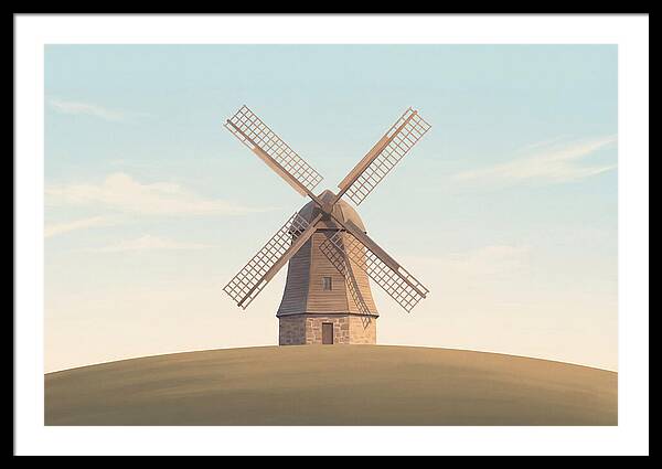 Heritage Windmill With Turning Sails
