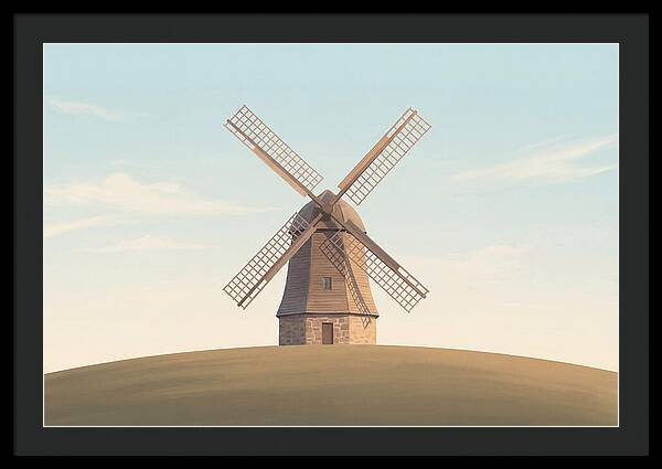 Heritage Windmill With Turning Sails