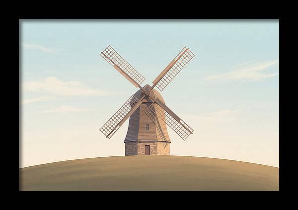 Heritage Windmill With Turning Sails