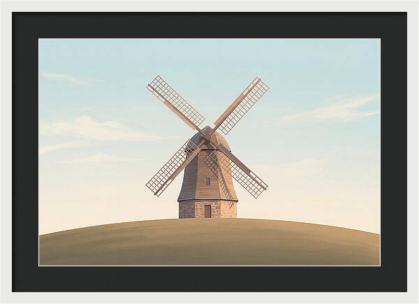 Heritage Windmill With Turning Sails