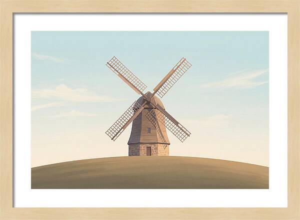 Heritage Windmill With Turning Sails