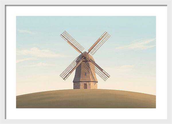 Heritage Windmill With Turning Sails