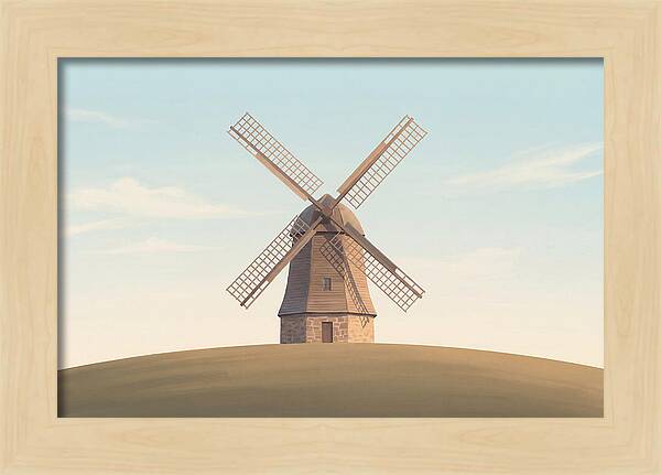 Heritage Windmill With Turning Sails