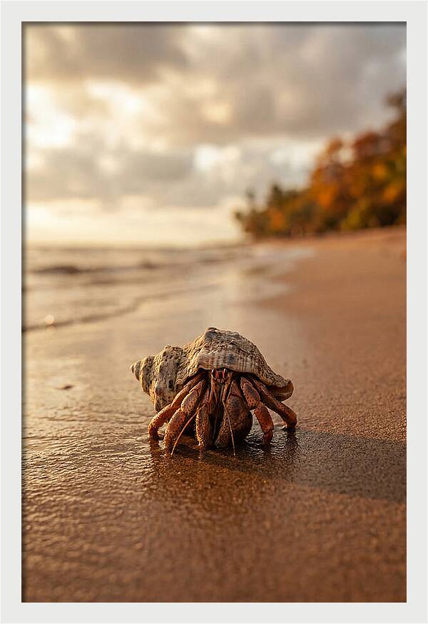 Hermit Crab On Sandy Beach