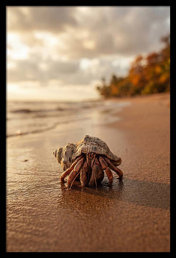Hermit Crab On Sandy Beach