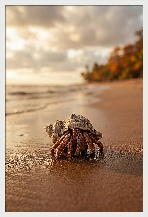 Hermit Crab On Sandy Beach