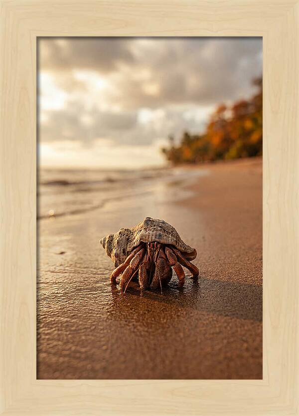 Hermit Crab On Sandy Beach