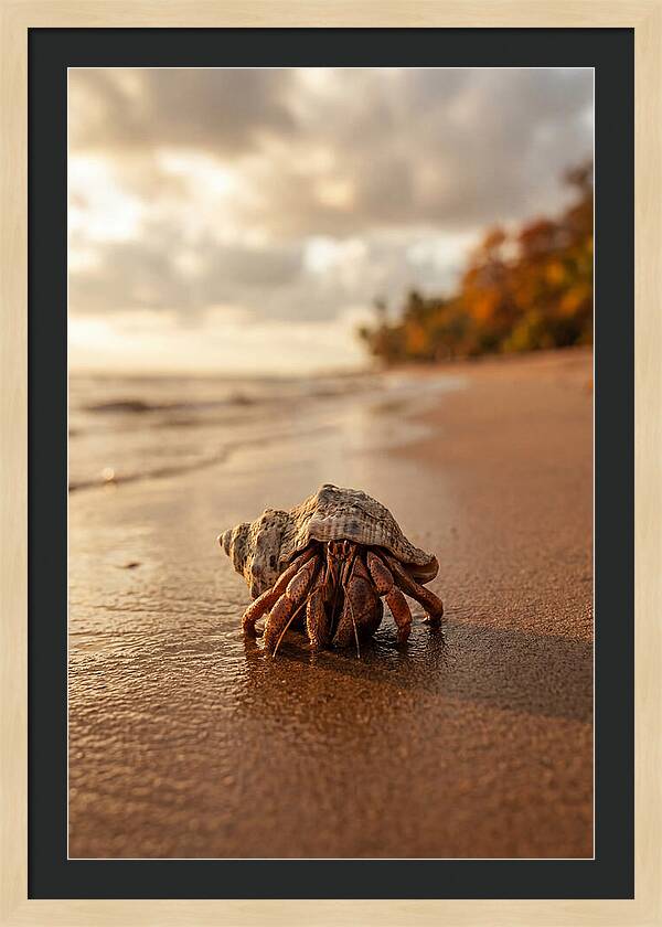 Hermit Crab On Sandy Beach