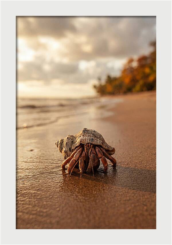 Hermit Crab On Sandy Beach