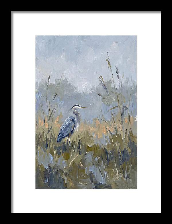 Heron Among Tall Grasses