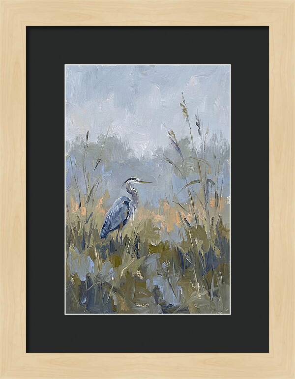Heron Among Tall Grasses