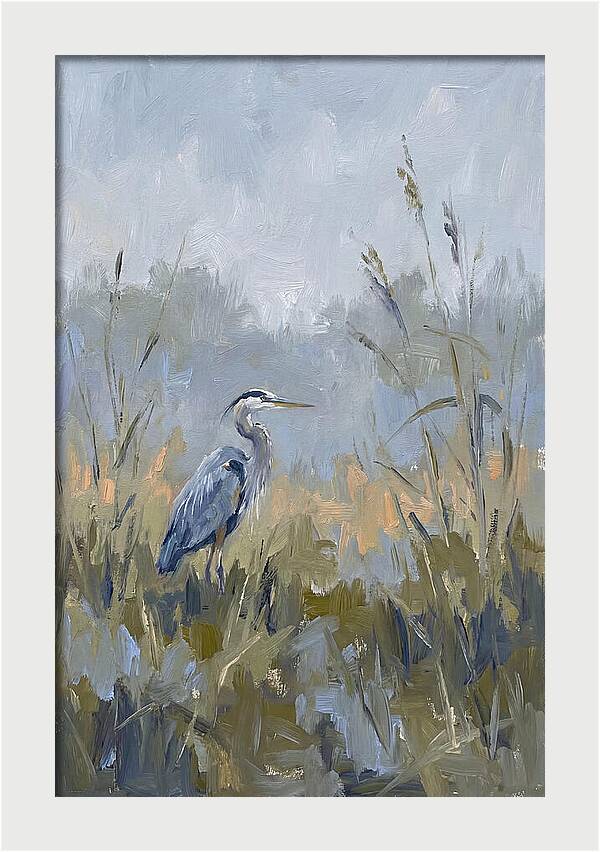 Heron Among Tall Grasses