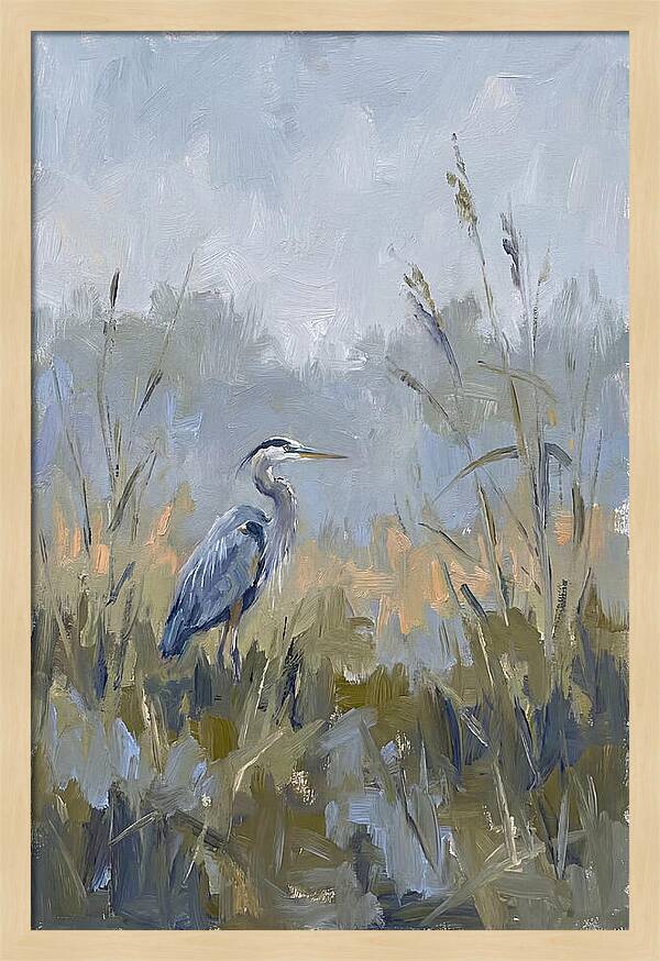 Heron Among Tall Grasses