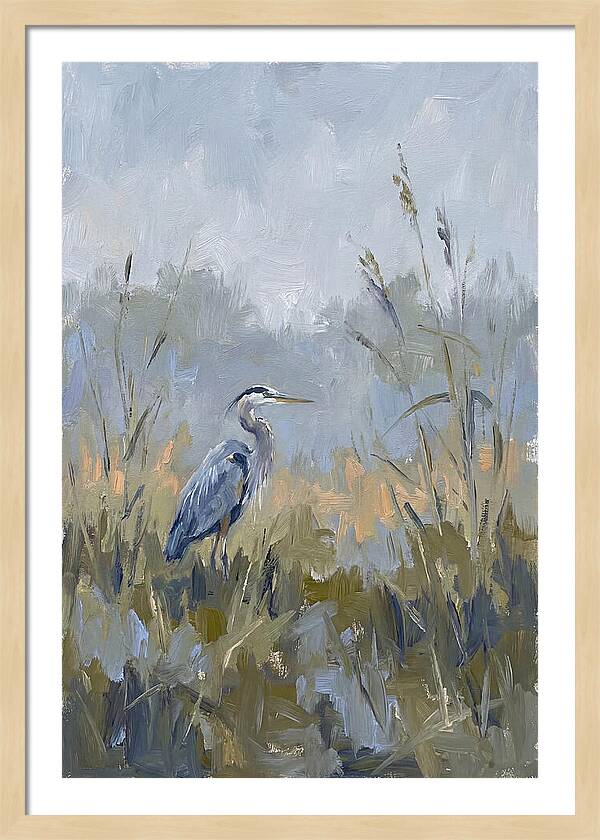 Heron Among Tall Grasses