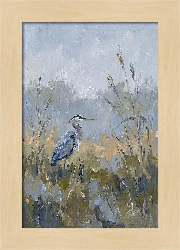 Heron Among Tall Grasses
