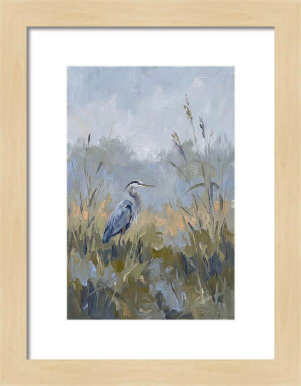 Heron Among Tall Grasses