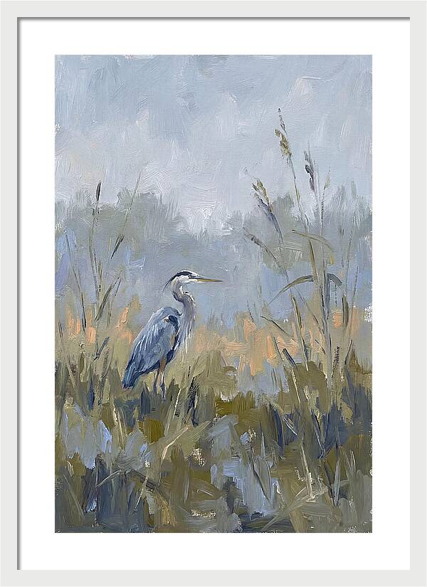 Heron Among Tall Grasses