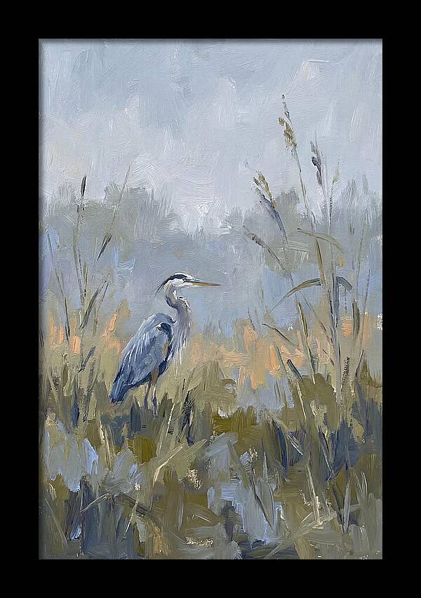 Heron Among Tall Grasses