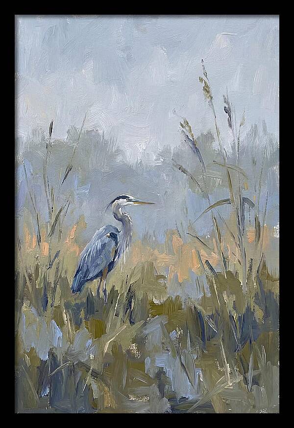 Heron Among Tall Grasses