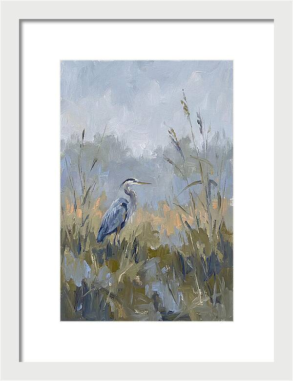 Heron Among Tall Grasses
