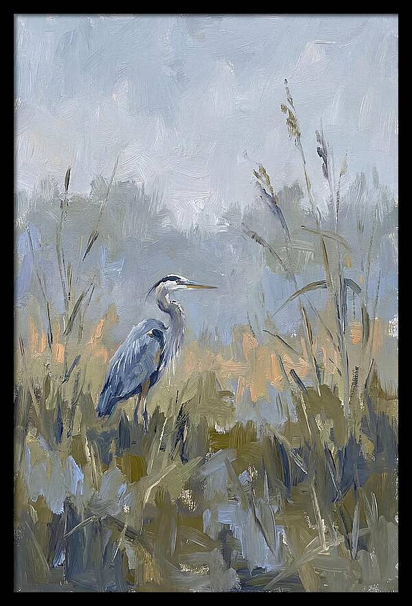 Heron Among Tall Grasses