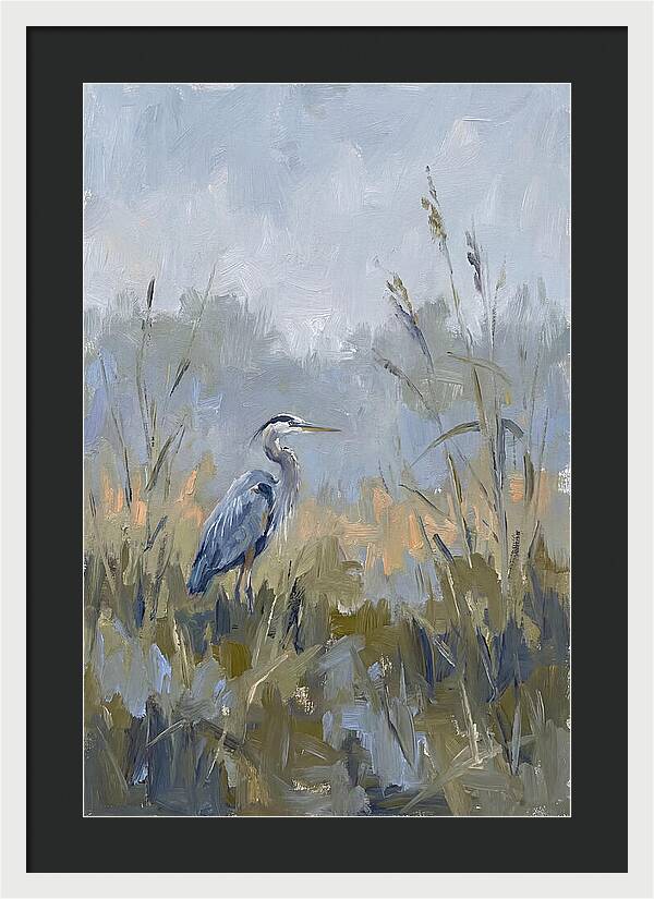 Heron Among Tall Grasses