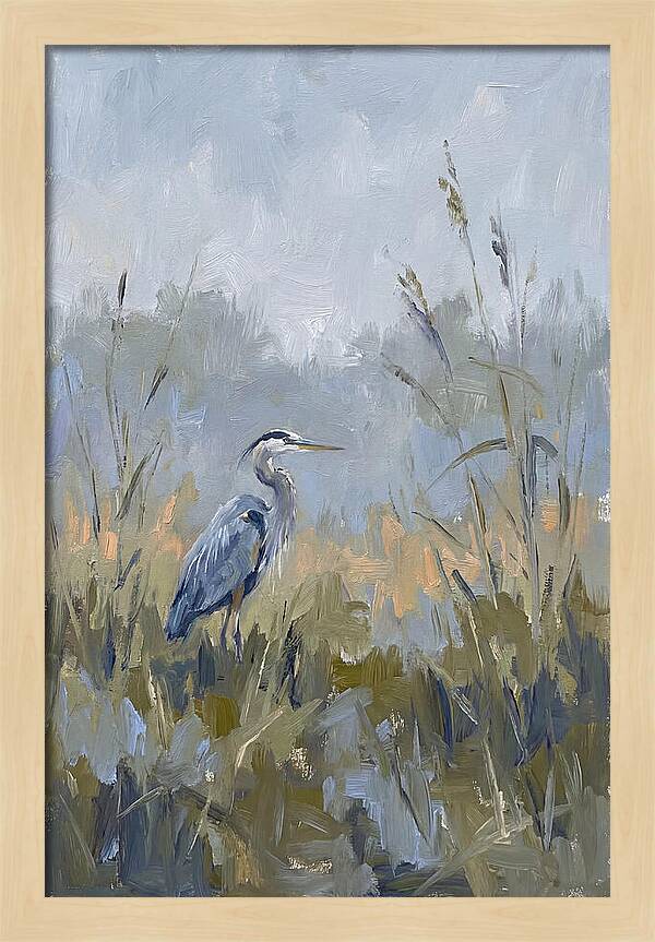 Heron Among Tall Grasses