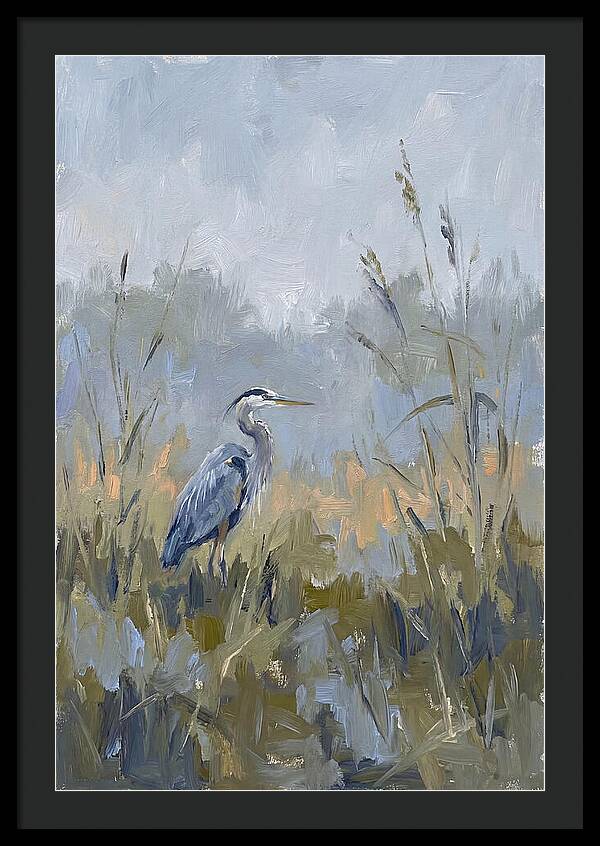 Heron Among Tall Grasses