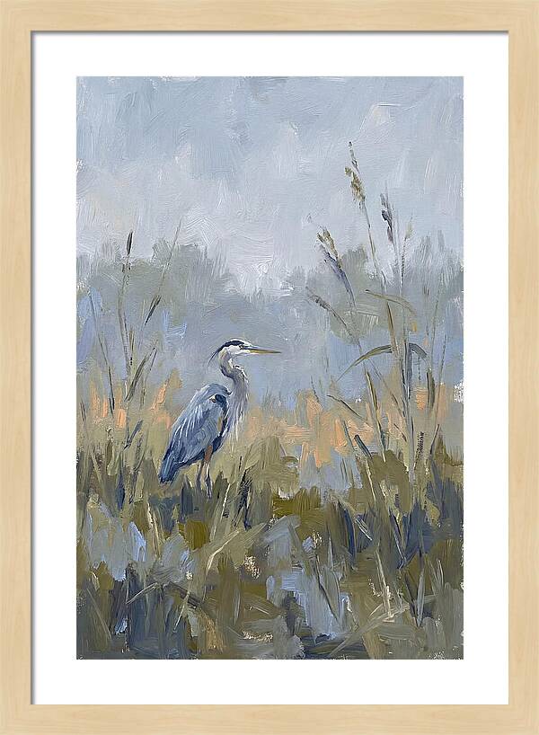 Heron Among Tall Grasses