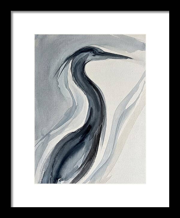Heron In Minimalist Style