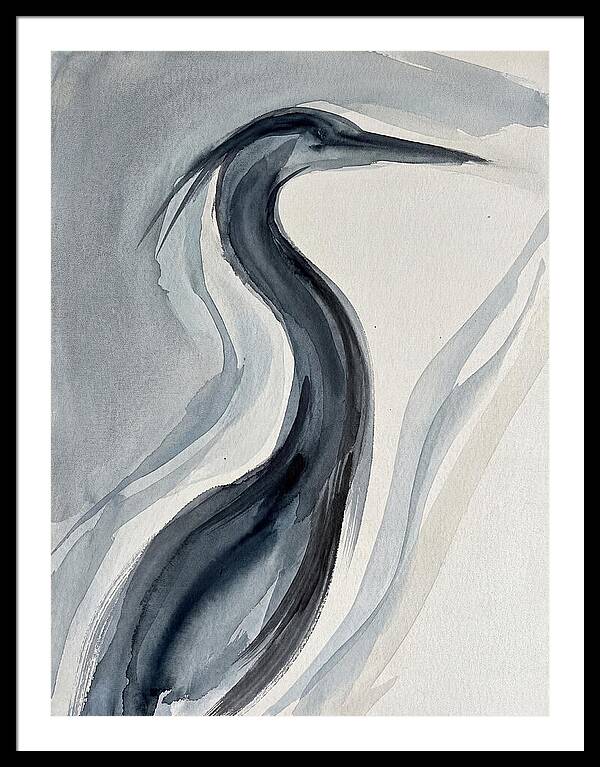 Heron In Minimalist Style