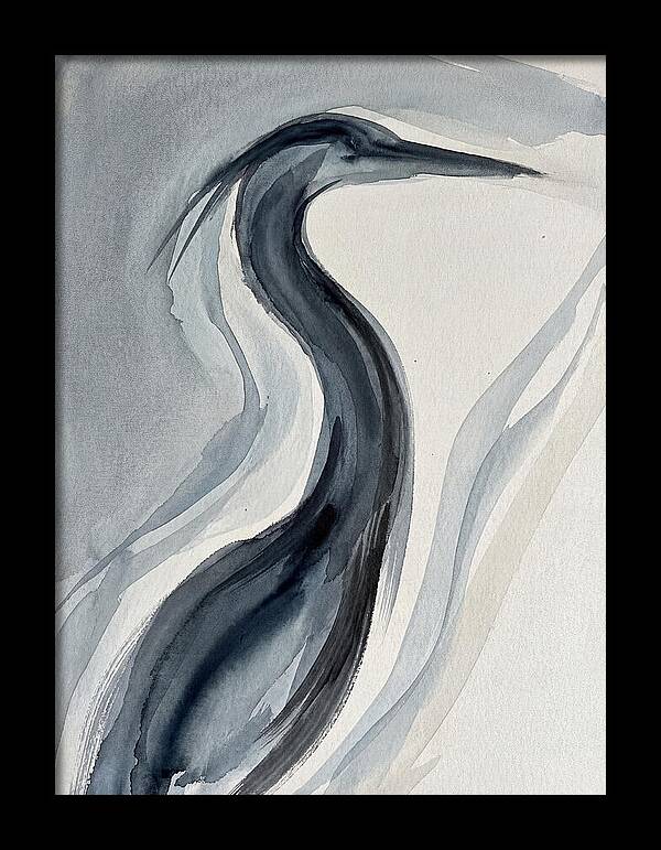 Heron In Minimalist Style