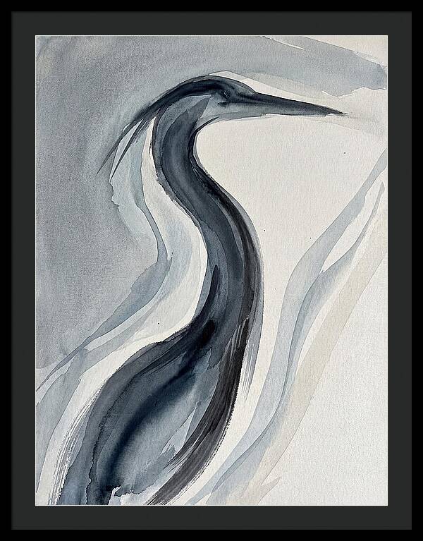 Heron In Minimalist Style