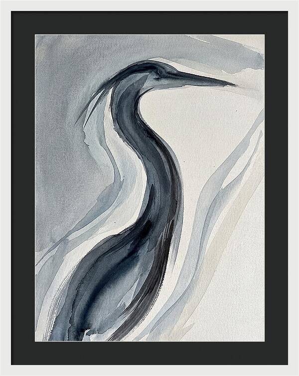 Heron In Minimalist Style