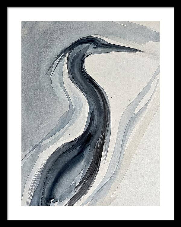 Heron In Minimalist Style