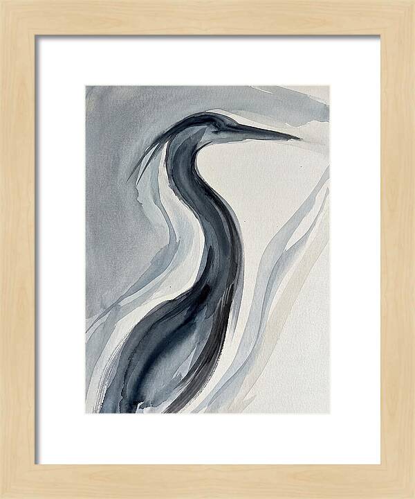 Heron In Minimalist Style