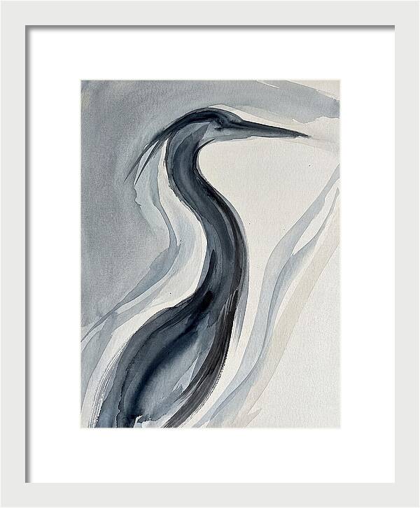 Heron In Minimalist Style