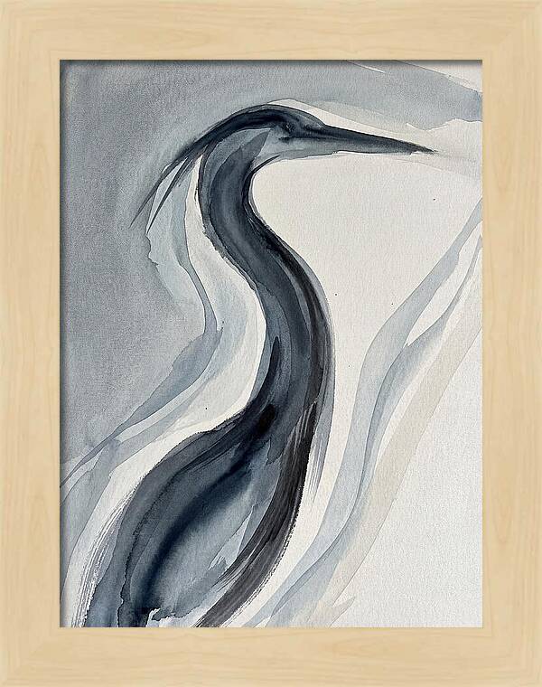 Heron In Minimalist Style