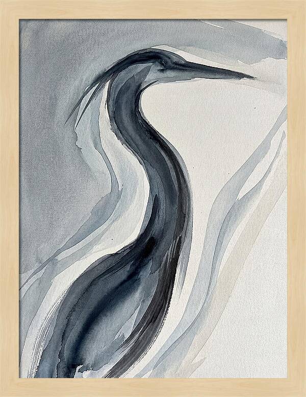 Heron In Minimalist Style