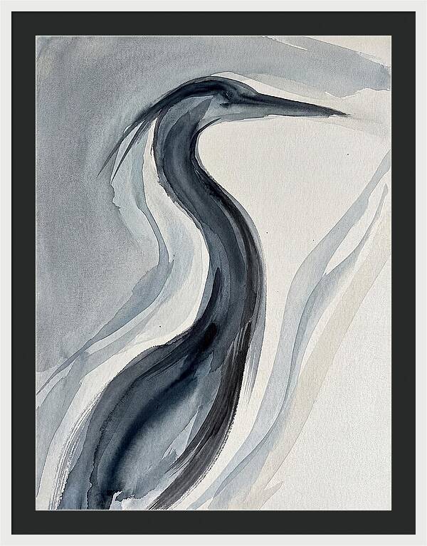 Heron In Minimalist Style