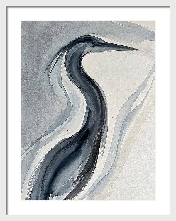 Heron In Minimalist Style