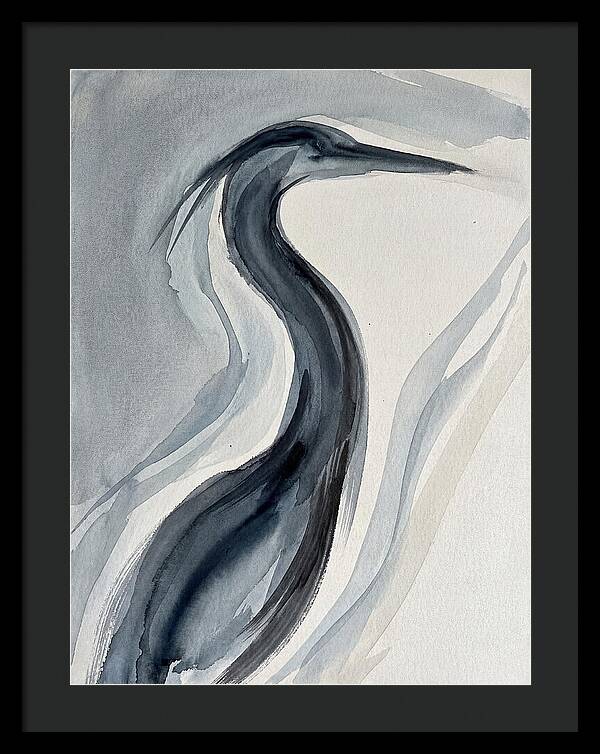 Heron In Minimalist Style