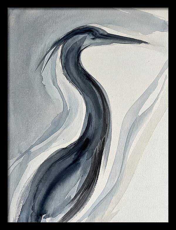 Heron In Minimalist Style