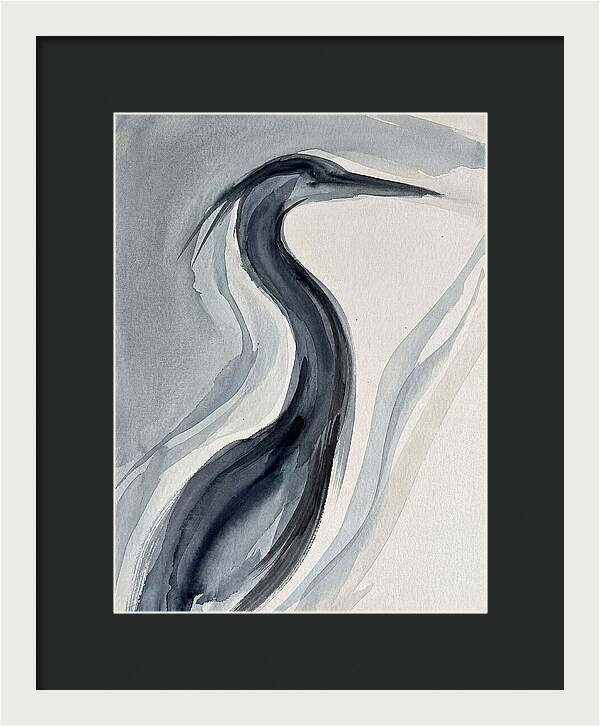 Heron In Minimalist Style