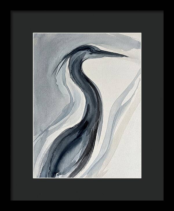 Heron In Minimalist Style