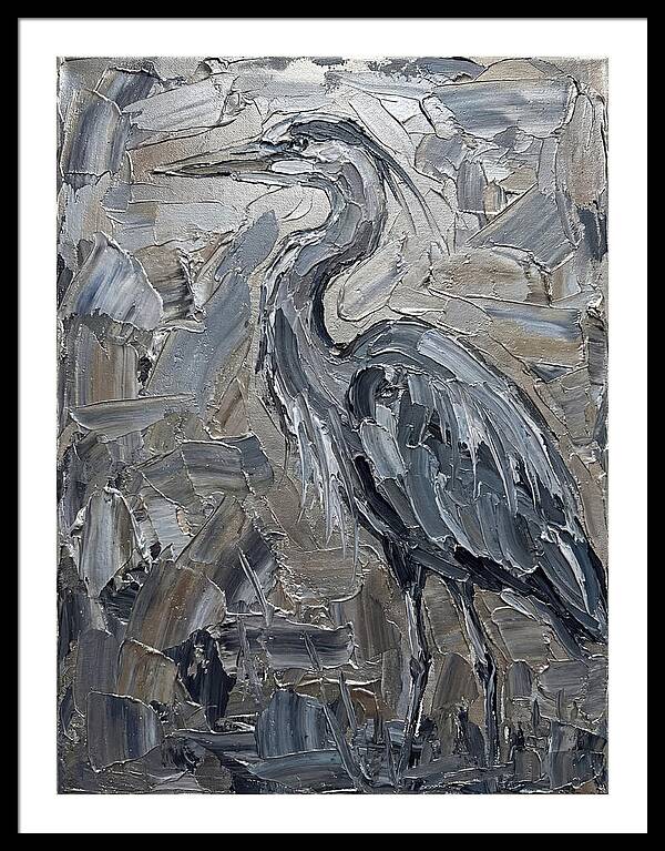 Heron In Monochrome Tones