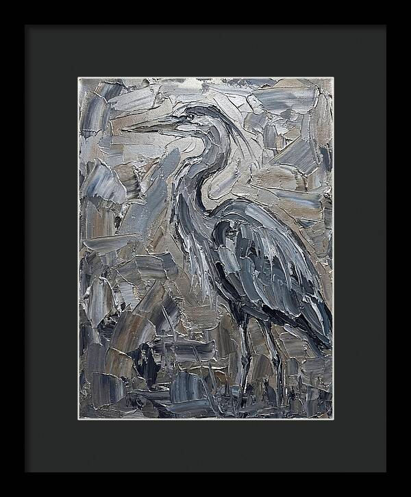 Heron In Monochrome Tones