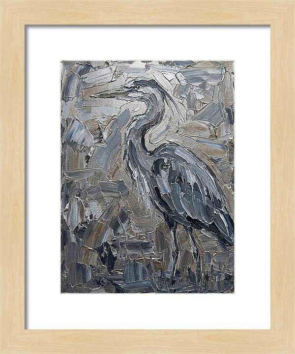 Heron In Monochrome Tones